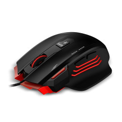 ZEBRONICS Zeb-Groza - Premium USB Gaming Mouse with 7 Buttons, 3200 DPI High Resolution Gaming Sensor, Adjustable Weights